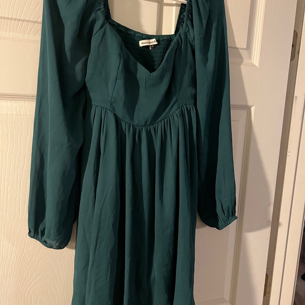Teal Long Sleeve Dress